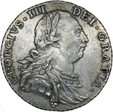 1787 Shilling (No Stop Above Head) - George III British Silver Coin - Nice