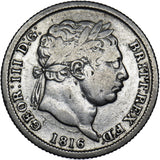 1816 Shilling - George III British Silver Coin