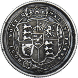 1820 Shilling (I Over S in HONI) - George III British Silver Coin - Nice