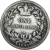 1846 Shilling - Victoria British Silver Coin