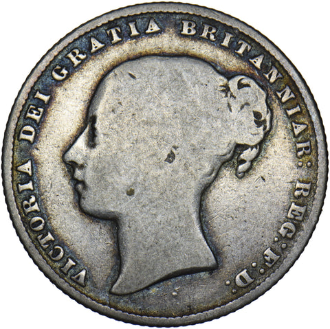 1859 Shilling - Victoria British Silver Coin