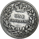 1860 Shilling - Victoria British Silver Coin