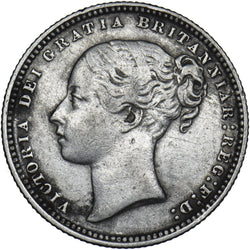1868 Shilling (Die no. 40) - Victoria British Silver Coin - Nice