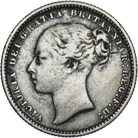 1870 Shilling (Die no. 12) - Victoria British Silver Coin