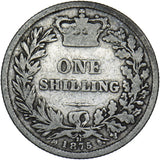 1875 Shilling (Die no. 21) - Victoria British Silver Coin