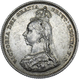 1887 Shilling - Victoria British Silver Coin - Very Nice