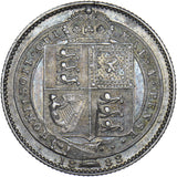 1888 Shilling (8 Over 7) - Victoria British Silver Coin - Nice