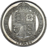 1889 Shilling - Victoria British Silver Coin - Very Nice