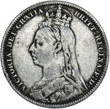 1891 Shilling - Victoria British Silver Coin