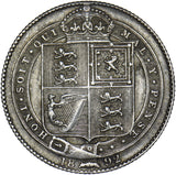 1892 Shilling - Victoria British Silver Coin - Nice