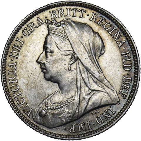1896 Shilling - Victoria British Silver Coin - Very Nice