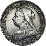 1896 Shilling (Small Rose) - Victoria British Silver Coin - Very Nice
