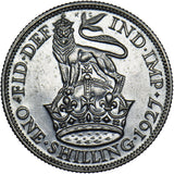 1927 Shilling - George V British Silver Coin - Very Nice