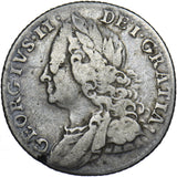 1757 Sixpence - George II British Silver Coin