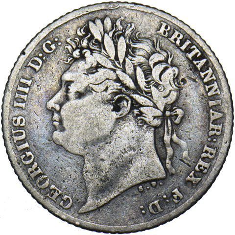 1825 Sixpence - George IV British Silver Coin