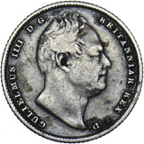 1834 Sixpence - William IV British Silver Coin