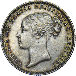 1877 Sixpence - Victoria British Silver Coin - Superb