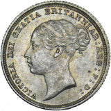 1886 Sixpence - Victoria British Silver Coin - Very Nice