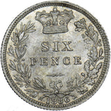 1886 Sixpence - Victoria British Silver Coin - Very Nice