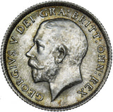 1914 Sixpence - George V British Silver Coin - Very Nice