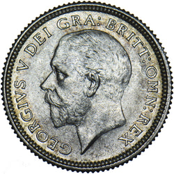 1926 Sixpence - George V British Silver Coin - Superb