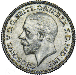 1930 Sixpence - George V British Silver Coin - Very Nice