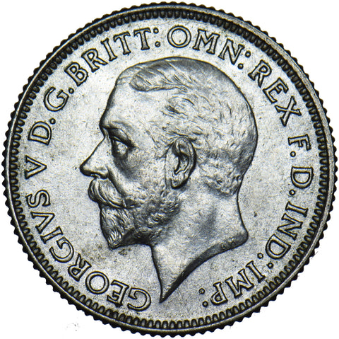 1930 Sixpence - George V British Silver Coin - Superb