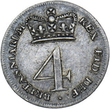 1818 Maundy Fourpence - George III British Silver Coin - Very Nice