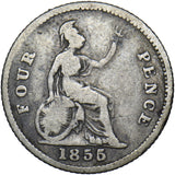 1855 Groat (Fourpence) - Victoria British Silver Coin