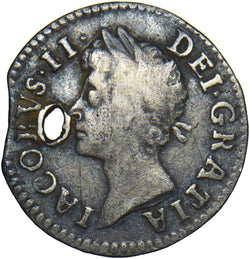 1688 Maundy Twopence (Holed) - James II British Silver Coin
