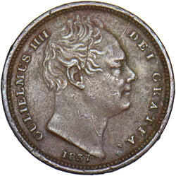 1837 Half Farthing - William IV British Copper Coin - Nice