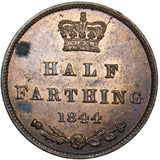 1844 Half Farthing - Victoria British Copper Coin