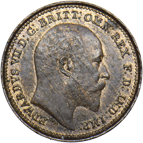 1902 Third Farthing - Edward VII British Bronze Coin - Very Nice