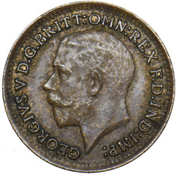 1913 Third Farthing - George V British Bronze Coin - Very Nice