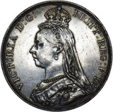 1889 Crown - Victoria British Silver Coin - Nice