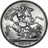 1893 LVI Crown - Victoria British Silver Coin - Very Nice