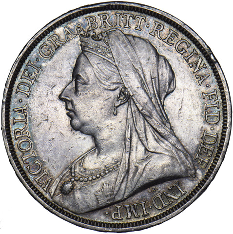1893 LVI Crown - Victoria British Silver Coin - Very Nice