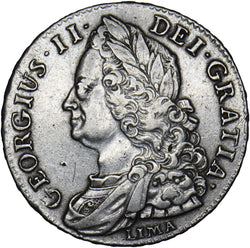 1745 Halfcrown - George II British Silver Coin - Nice