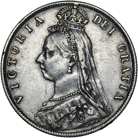 1891 Halfcrown - Victoria British Silver Coin - Nice