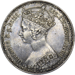 1883 Gothic Florin - Victoria British Silver Coin - Very Nice