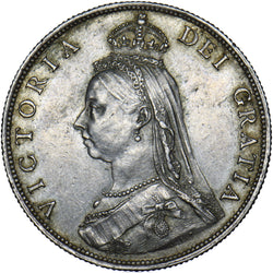 1887 Florin - Victoria British Silver Coin - Very Nice