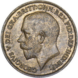 1920 Penny - George V British Bronze Coin - Very Nice