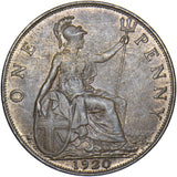 1920 Penny - George V British Bronze Coin - Very Nice