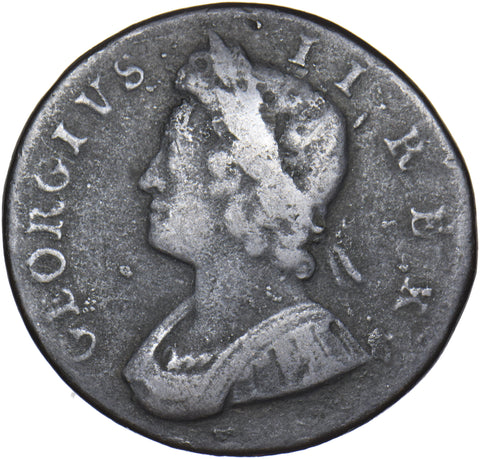 1732 Halfpenny - George II British Copper Coin