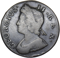 1736 Halfpenny - George II British Copper Coin