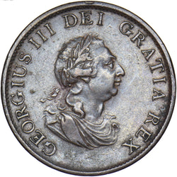 1799 Halfpenny - George III British Copper Coin - Nice