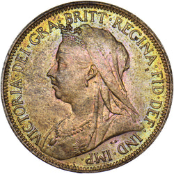 1901 Halfpenny - Victoria British Bronze Coin - Superb