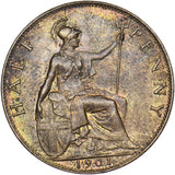 1901 Halfpenny - Victoria British Bronze Coin - Superb