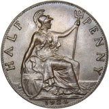 1924 Halfpenny - George V British Bronze Coin - Very Nice