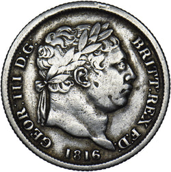 1816 Shilling - George III British Silver Coin